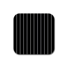 Black And White Lines Rubber Square Coaster (4 Pack)  by Valentinaart