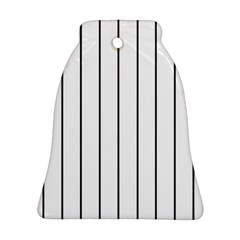 White And Black Lines Bell Ornament (two Sides) by Valentinaart