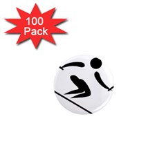 Archery Skiing Pictogram 1  Mini Magnets (100 Pack)  by abbeyz71