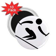 Archery Skiing Pictogram 2 25  Magnets (10 Pack)  by abbeyz71