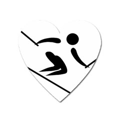 Archery Skiing Pictogram Heart Magnet by abbeyz71