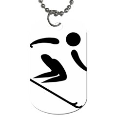 Archery Skiing Pictogram Dog Tag (two Sides) by abbeyz71