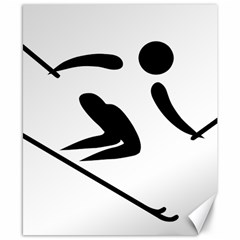 Archery Skiing Pictogram Canvas 8  X 10  by abbeyz71