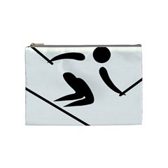 Archery Skiing Pictogram Cosmetic Bag (medium)  by abbeyz71