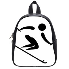 Archery Skiing Pictogram School Bags (small)  by abbeyz71