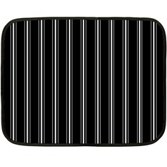 Black And White Lines Double Sided Fleece Blanket (mini) 