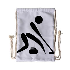 Curling Pictogram  Drawstring Bag (small)