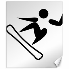 Snowboarding Pictogram  Canvas 20  X 24   by abbeyz71