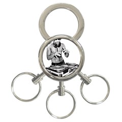 Bruce Lee Dj 3-ring Key Chains by offbeatzombie