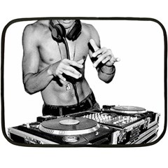 Bruce Lee Dj Fleece Blanket (mini) by offbeatzombie