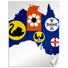 Flag Map Of States And Territories Of Australia Canvas 18  X 24  