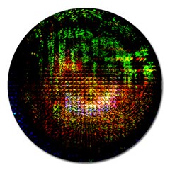 Radar Kaleidoscope Pattern Magnet 5  (round)