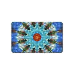 Pattern Blue Brown Background Magnet (name Card) by Amaryn4rt