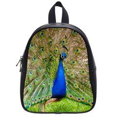 Peacock Animal Photography Beautiful School Bags (Small) 