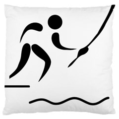 Assault Course Pictogram Large Flano Cushion Case (one Side) by abbeyz71