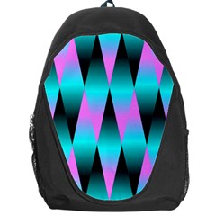 Shiny Decorative Geometric Aqua Backpack Bag by Amaryn4rt