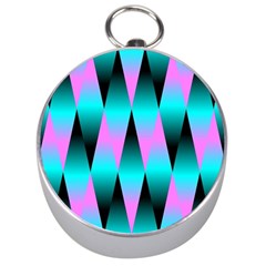 Shiny Decorative Geometric Aqua Silver Compasses by Amaryn4rt
