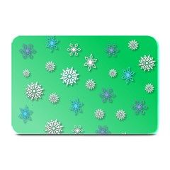 Snowflakes Winter Christmas Overlay Plate Mats by Amaryn4rt