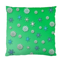 Snowflakes Winter Christmas Overlay Standard Cushion Case (two Sides) by Amaryn4rt