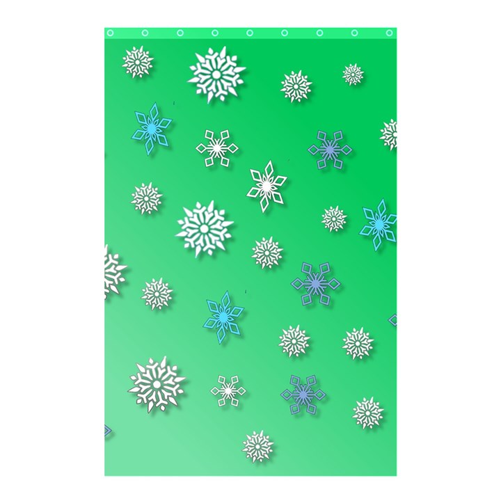 Snowflakes Winter Christmas Overlay Shower Curtain 48  x 72  (Small) 