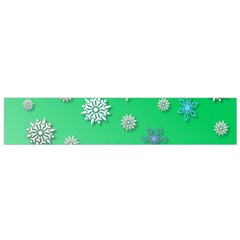 Snowflakes Winter Christmas Overlay Flano Scarf (small) by Amaryn4rt