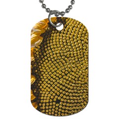 Sunflower Bright Close Up Color Disk Florets Dog Tag (one Side) by Amaryn4rt