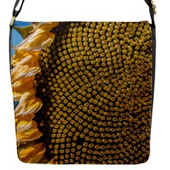 Sunflower Bright Close Up Color Disk Florets Flap Messenger Bag (s) by Amaryn4rt