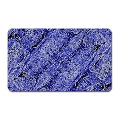 Texture Blue Neon Brick Diagonal Magnet (rectangular) by Amaryn4rt