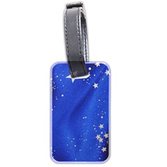 The Substance Blue Fabric Stars Luggage Tags (two Sides) by Amaryn4rt