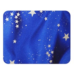 The Substance Blue Fabric Stars Double Sided Flano Blanket (large)  by Amaryn4rt