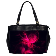 Pink Flame Fractal Pattern Office Handbags (2 Sides)  by traceyleeartdesigns
