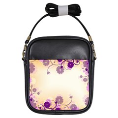 Background Floral Background Girls Sling Bags by Amaryn4rt