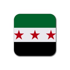 Flag Of Syria Rubber Coaster (square)  by abbeyz71