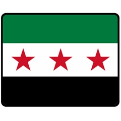 Flag Of Syria Double Sided Fleece Blanket (medium)  by abbeyz71