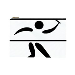 Badminton Pictogram Cosmetic Bag (large)  by abbeyz71