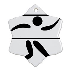 Badminton Pictogram Ornament (snowflake) by abbeyz71