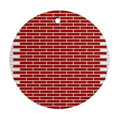 Brick Lake Dusia Texture Round Ornament (two Sides) by Amaryn4rt