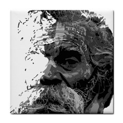 Grandfather Old Man Brush Design Tile Coasters by Amaryn4rt