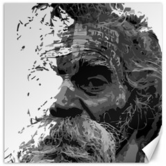 Grandfather Old Man Brush Design Canvas 20  X 20   by Amaryn4rt