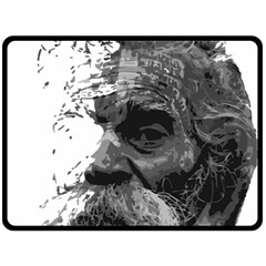 Grandfather Old Man Brush Design Fleece Blanket (large)  by Amaryn4rt