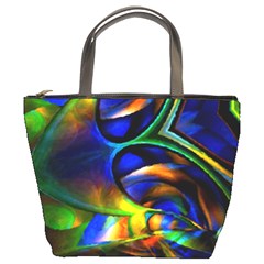 Light Texture Abstract Background Bucket Bags by Amaryn4rt