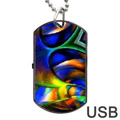 Light Texture Abstract Background Dog Tag Usb Flash (one Side)