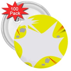 Mail Holyday Vacation Frame 3  Buttons (100 Pack)  by Amaryn4rt