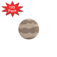 Pattern Wave Beige Brown 1  Mini Magnets (100 Pack)  by Amaryn4rt