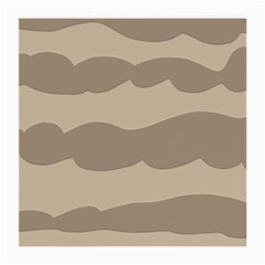 Pattern Wave Beige Brown Medium Glasses Cloth (2-side) by Amaryn4rt