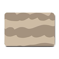 Pattern Wave Beige Brown Small Doormat  by Amaryn4rt