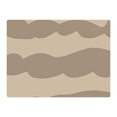 Pattern Wave Beige Brown Double Sided Flano Blanket (mini)  by Amaryn4rt