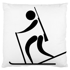 Biathlon Pictogram Large Flano Cushion Case (one Side) by abbeyz71