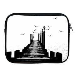 The Pier The Seagulls Sea Graphics Apple Ipad 2/3/4 Zipper Cases by Amaryn4rt