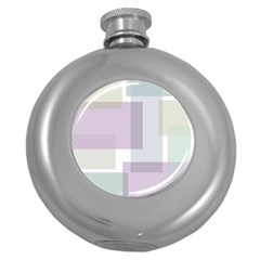 Abstract Background Pattern Design Round Hip Flask (5 Oz) by Nexatart